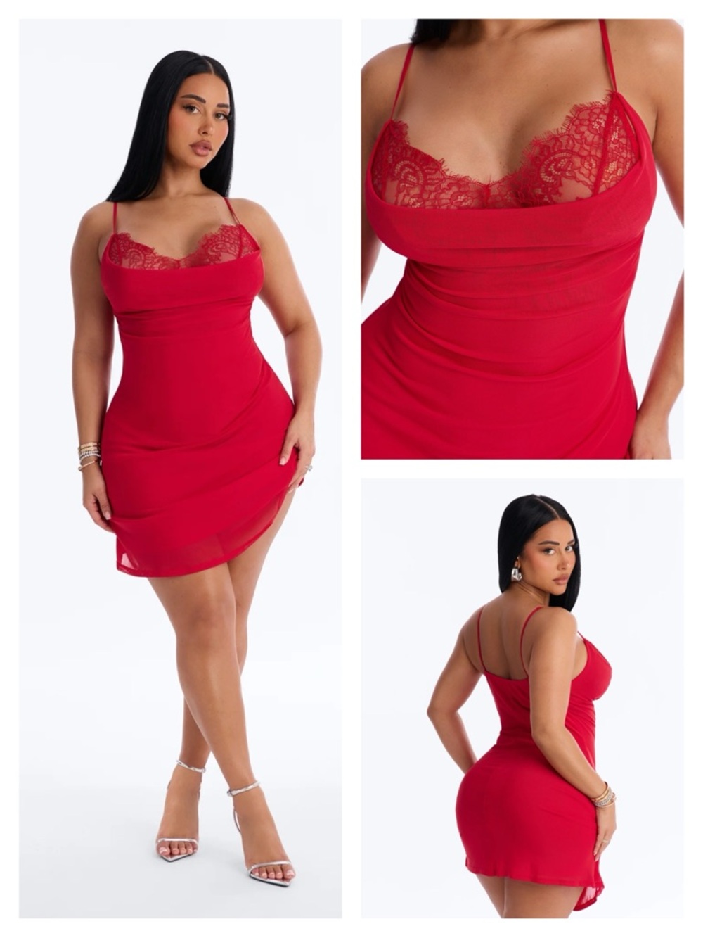 Fashion Nova Champagne Giggles Lace Mesh Mini Dress Size Small NWT